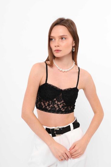 Dantelli Bralet Siyah resmi
